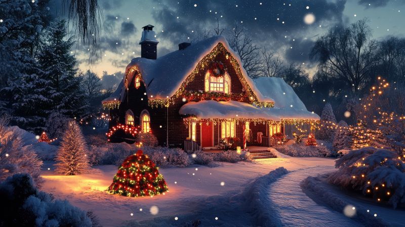 Twinkling Residential Lights